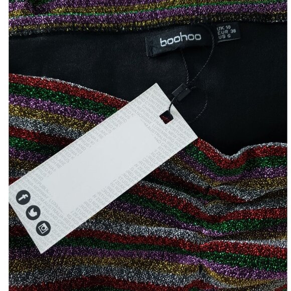 Glitter off-shoulder long sleeve bodysuit BNWT - Picture 10 of 12